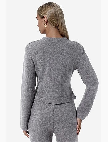 Cardigan em mistura de algodão busem