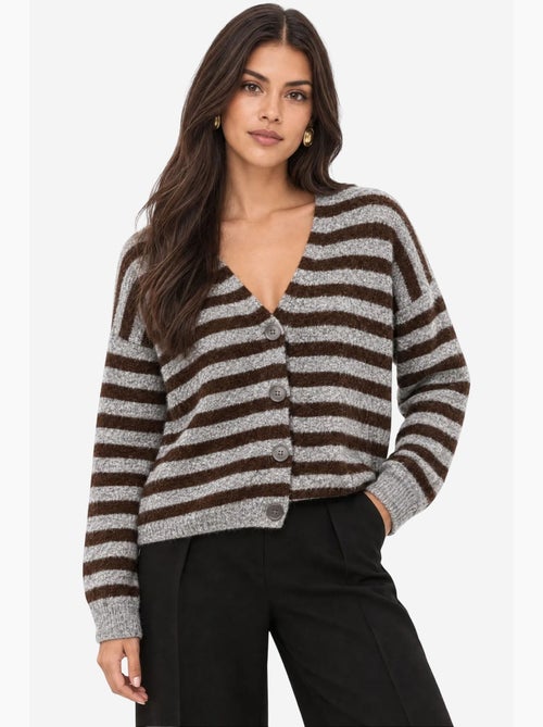 Cardigan em mistura de algodão mixray - Kiabi