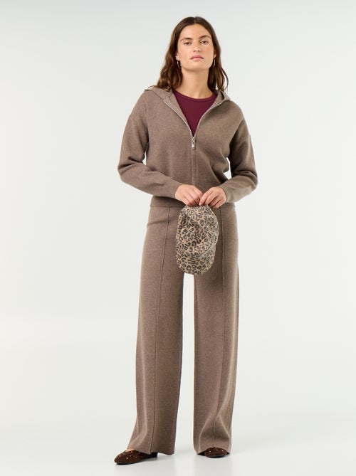 Cardigan em tecido otomano com capuz - Kiabi Cardigan em tecido otomano com capuz - Kiabi