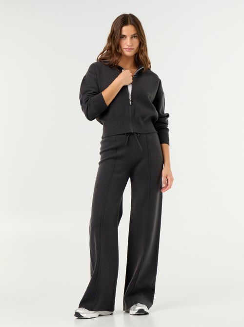 Cardigan em tecido otomano com capuz - Kiabi Cardigan em tecido otomano com capuz - Kiabi