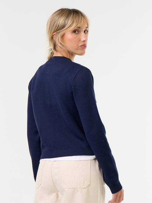 Cardigan estilo militar com galões decorativos - Kiabi