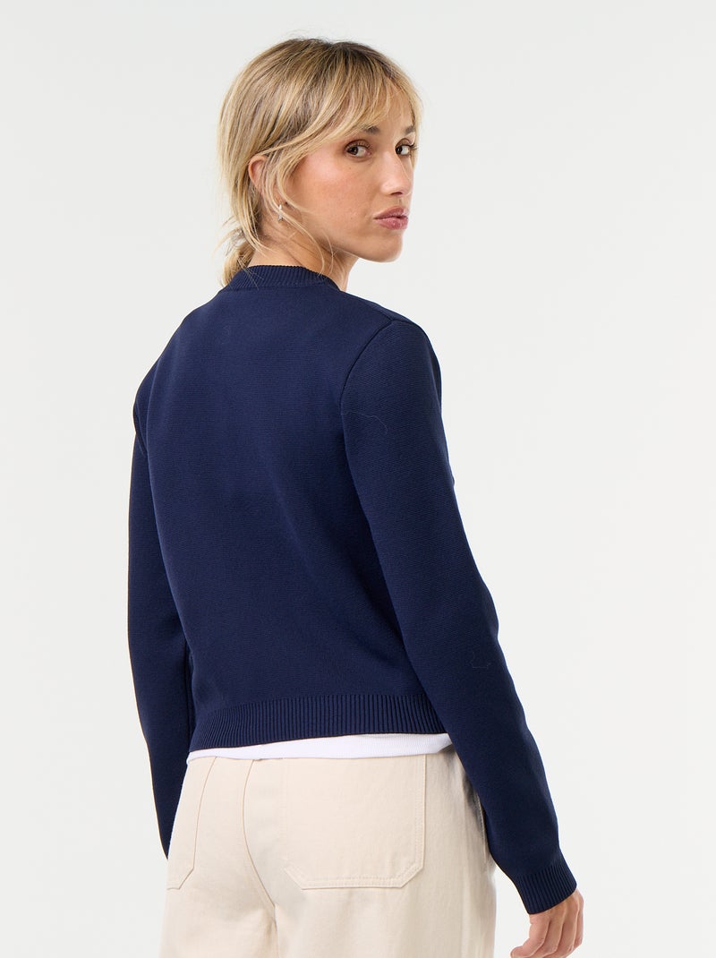 Cardigan estilo militar com galões decorativos Azul - Kiabi