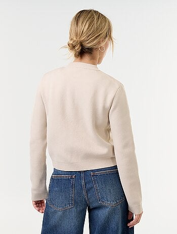 Cardigan estilo militar com galões decorativos