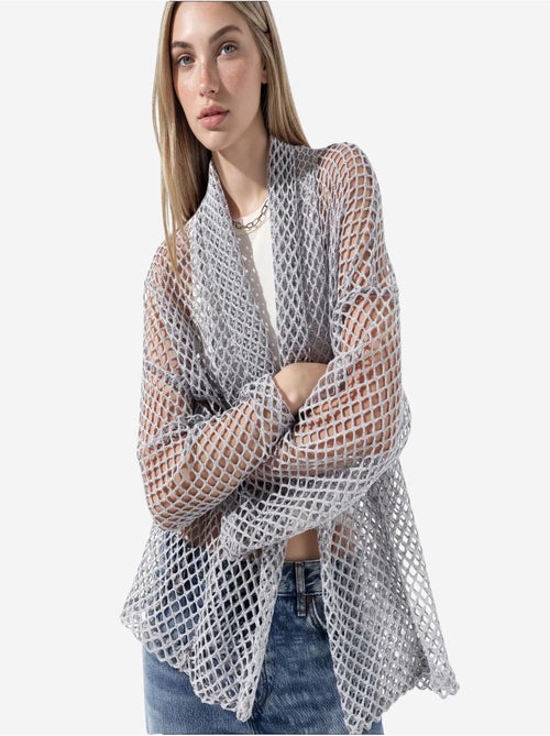 Cardigan feminino em mistura de algodão busem - Kiabi