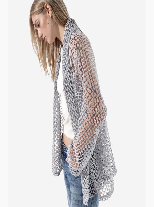 Cardigan feminino em mistura de algodão busem - Kiabi