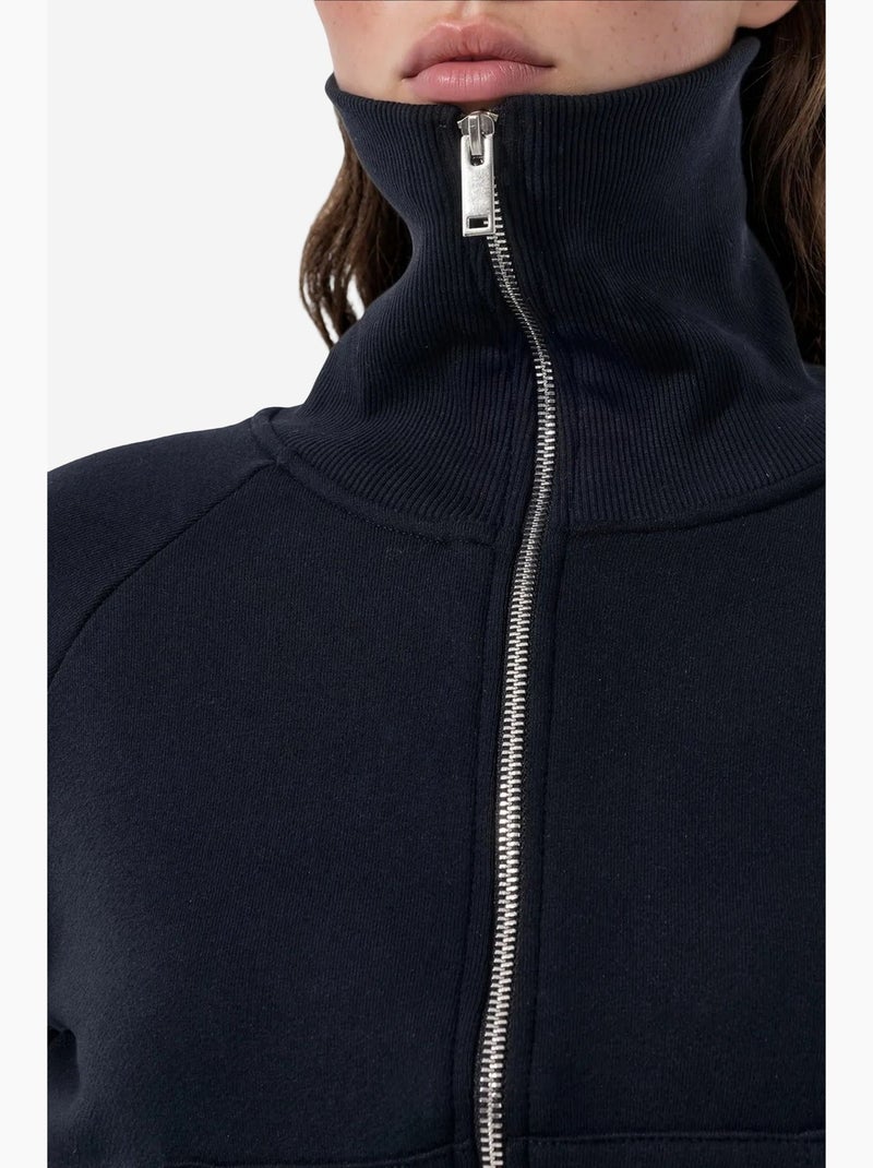 Cardigan feminino em mistura de algodão busem Preto - Kiabi