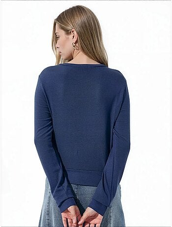 Cardigan feminino em mistura de viscose busem