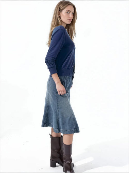 Cardigan feminino em mistura de viscose busem - Kiabi
