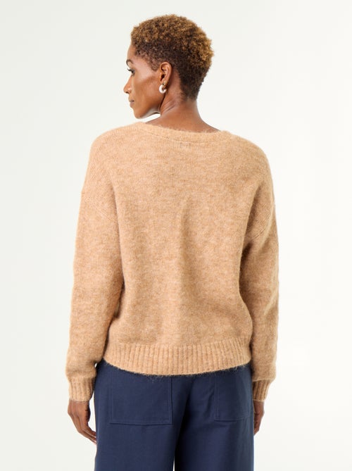 Cardigan liso abotoado em malha grossa - Kiabi Cardigan liso abotoado em malha grossa - Kiabi