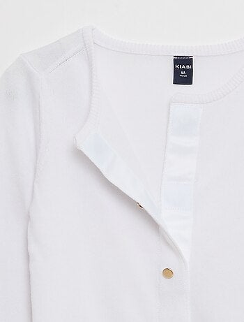 Cardigan liso com molas magnéticas - coleção fácil de vestir