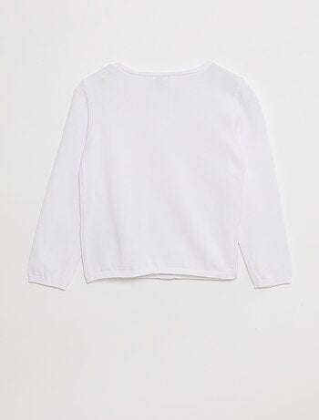 Cardigan liso com molas magnéticas - coleção fácil de vestir