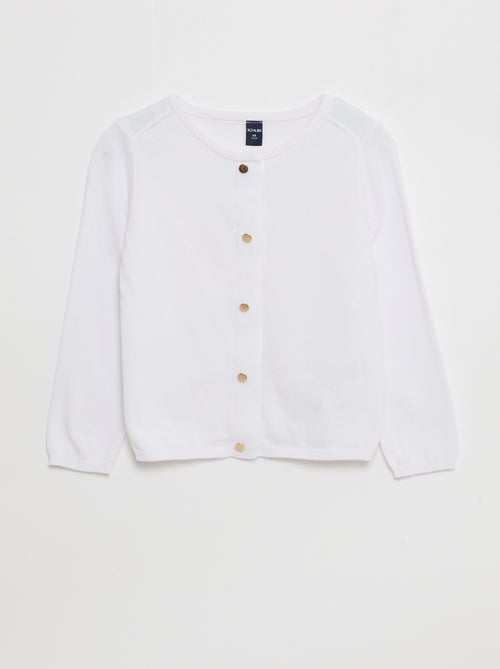 Cardigan liso com molas magnéticas - coleção fácil de vestir - Kiabi