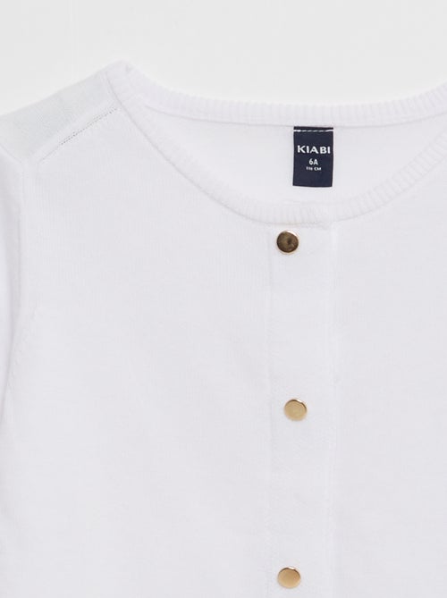 Cardigan liso com molas magnéticas - coleção fácil de vestir - Kiabi