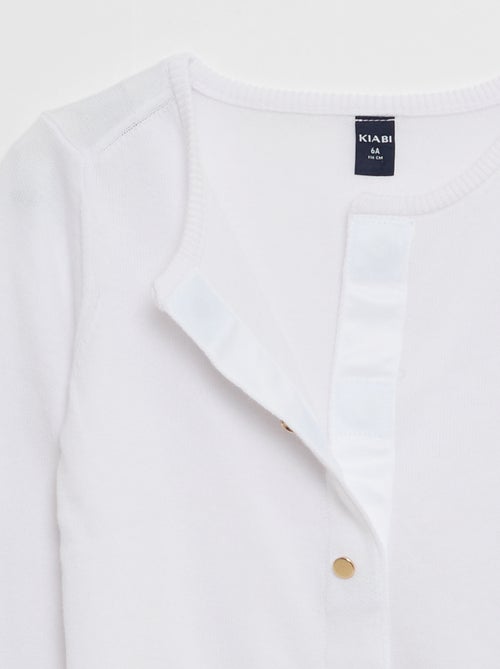 Cardigan liso com molas magnéticas - coleção fácil de vestir - Kiabi