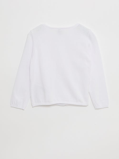 Cardigan liso com molas magnéticas - coleção fácil de vestir - Kiabi