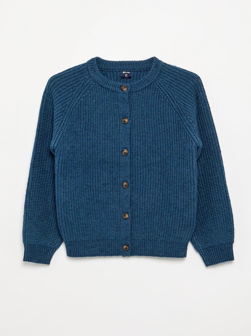 Cardigan liso de manga comprida - Kiabi