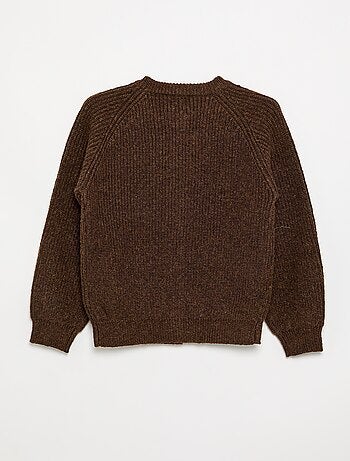 Cardigan liso de manga comprida