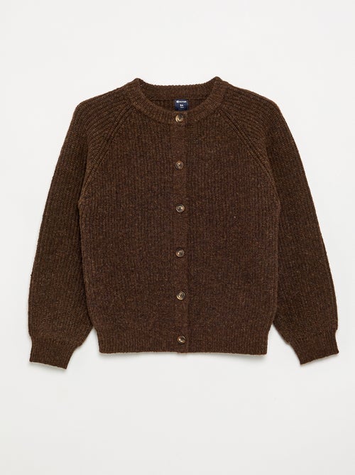 Cardigan liso de manga comprida - Kiabi