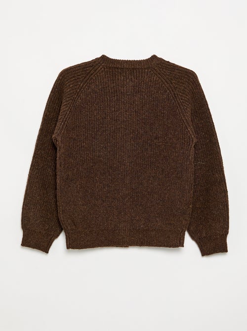 Cardigan liso de manga comprida - Kiabi