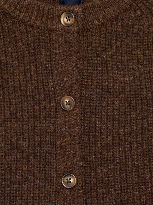 Cardigan liso de manga comprida - Kiabi