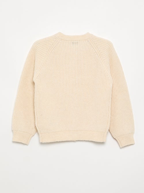 Cardigan liso de manga comprida - Kiabi