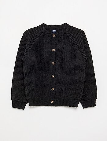 Cardigan liso de manga comprida