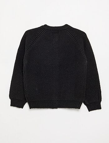 Cardigan liso de manga comprida