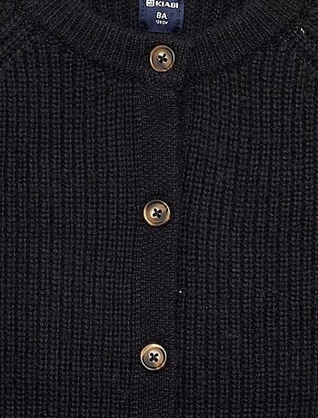 Cardigan liso de manga comprida