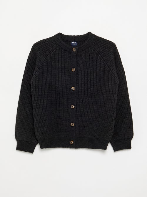 Cardigan liso de manga comprida - Kiabi