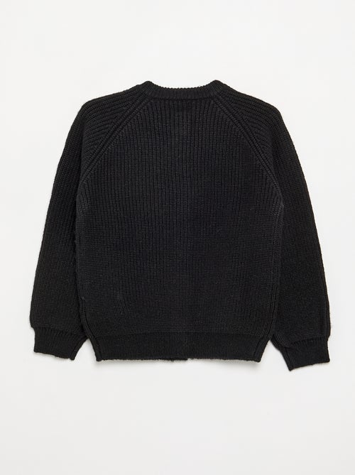Cardigan liso de manga comprida - Kiabi