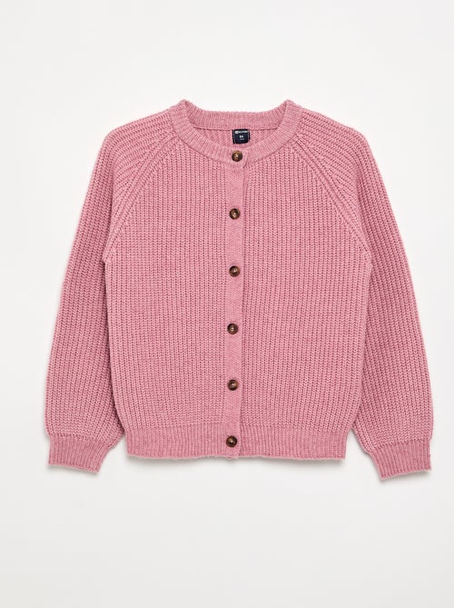 Cardigan liso de manga comprida - Kiabi