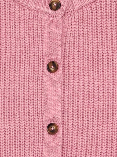 Cardigan liso de manga comprida - Kiabi