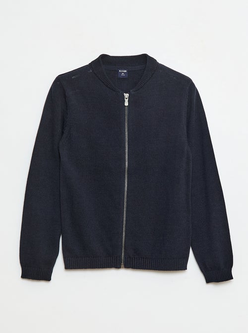 Cardigan liso em algodão - Kiabi