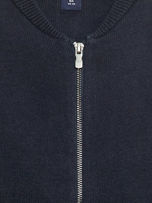 Cardigan liso em algodão - Kiabi