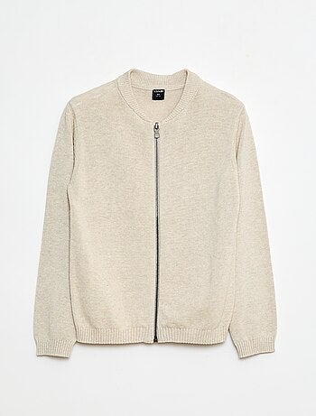 Cardigan liso em algodão