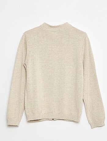 Cardigan liso em algodão