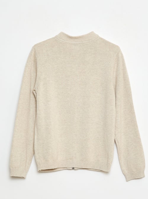 Cardigan liso em algodão - Kiabi