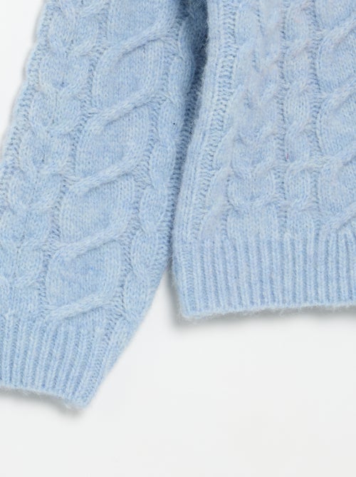 Cardigan liso em malha fantasia - Kiabi
