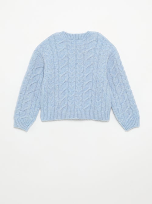 Cardigan liso em malha fantasia - Kiabi