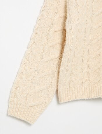 Cardigan liso em malha fantasia