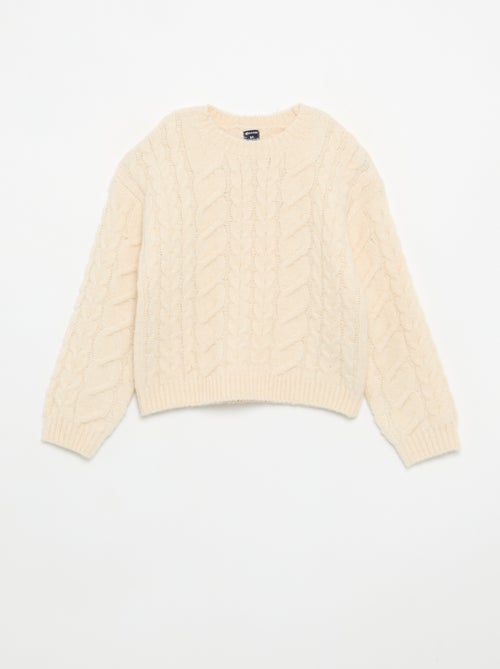 Cardigan liso em malha fantasia - Kiabi