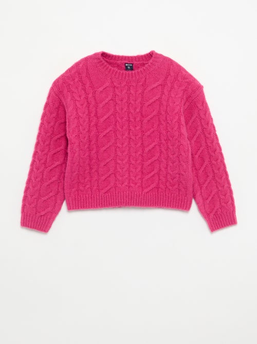 Cardigan liso em malha fantasia - Kiabi