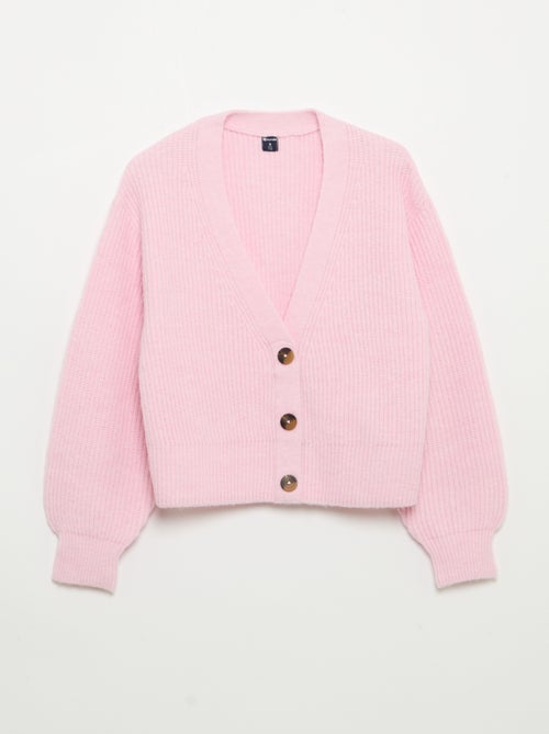 Cardigan liso em malha grossa fácil de vestir - Kiabi Cardigan liso em malha grossa fácil de vestir - Kiabi