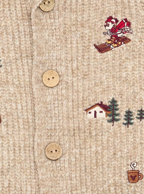 Cardigan 'Mickey' 'Disney' com bordados - Kiabi