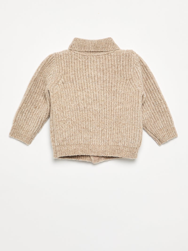Cardigan 'Mickey' 'Disney' com bordados Bege - Kiabi