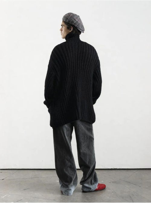 Cardigan oversized canelado com gola alta giesto - Kiabi Cardigan oversized canelado com gola alta giesto - Kiabi