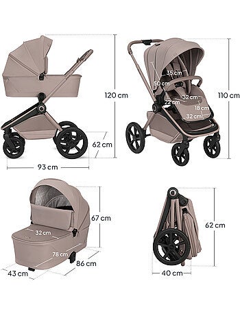 Carrinho 2 em 1 LIONELO Freya - Carrinho - Alcofa - Acessórios - Alcofa dobrável com a estrutura
