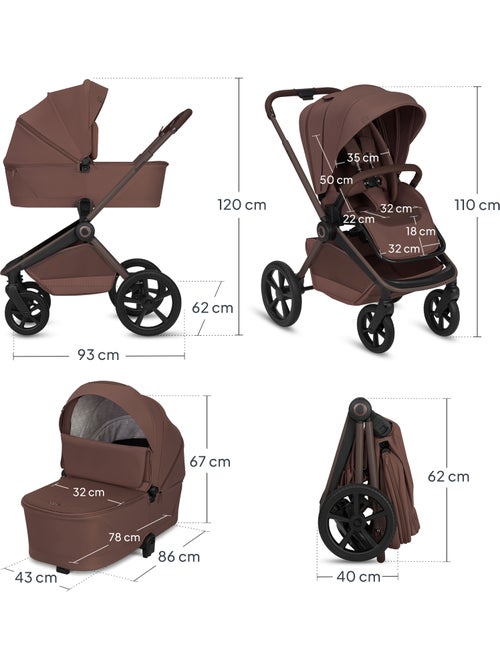 Carrinho 2 em 1 LIONELO Freya - Carrinho - Alcofa - Acessórios - Alcofa dobrável com a estrutura - Kiabi Carrinho 2 em 1 LIONELO Freya - Carrinho - Alcofa - Acessórios - Alcofa dobrável com a estrutura - Kiabi