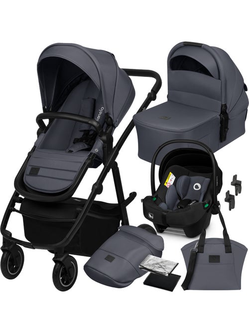 Carrinho 3 em 1 LIONELO Amber Plus - Com alcofa, cadeira auto, mala e acessórios - Kiabi