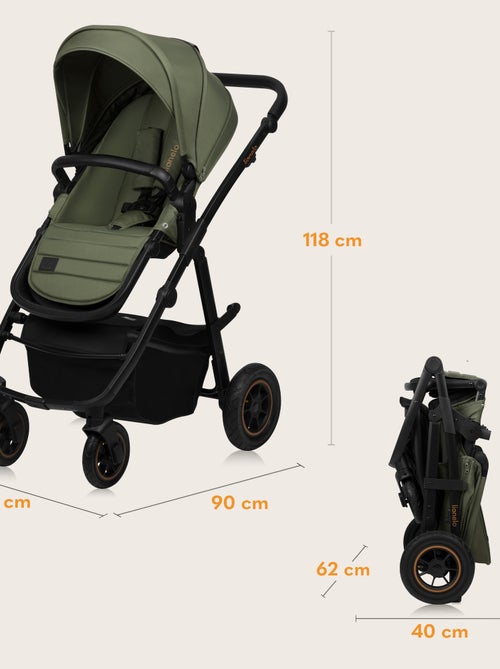Carrinho 3 em 1 LIONELO Amber Plus - Com alcofa, cadeira auto, mala e acessórios - Kiabi Carrinho 3 em 1 LIONELO Amber Plus - Com alcofa, cadeira auto, mala e acessórios - Kiabi